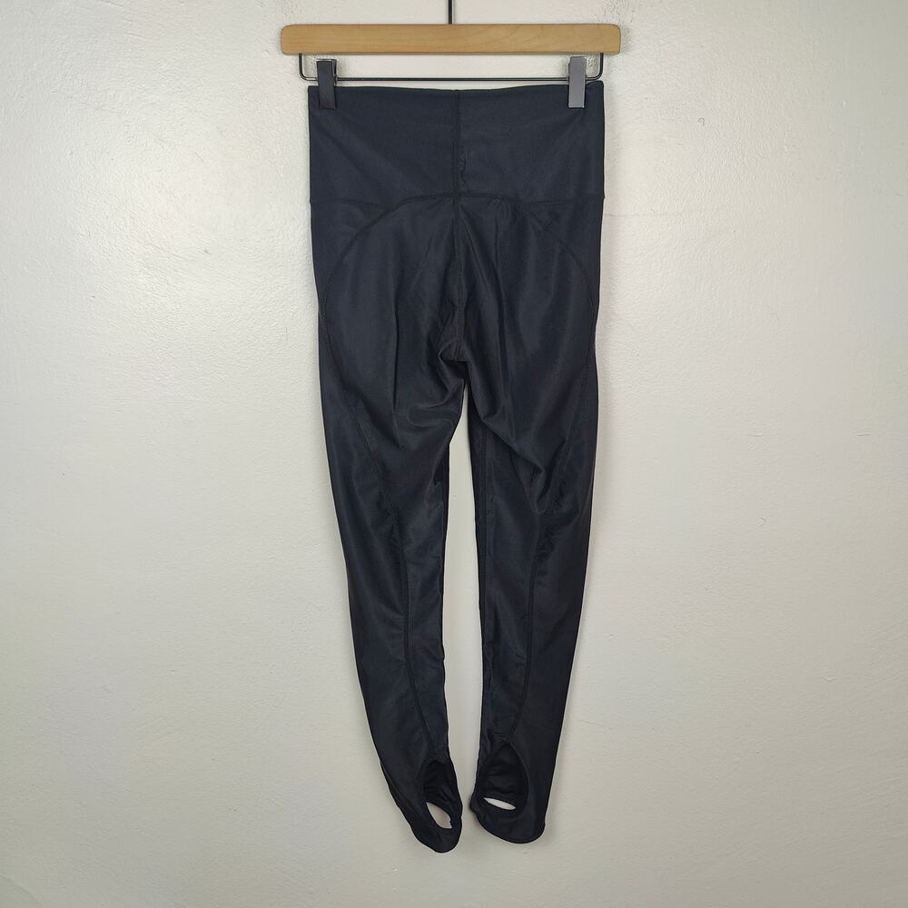 Hyein Seo Leggings Womens 2 Medium Black Shiny Stirrup Pull On Performance - Picture 5 of 7